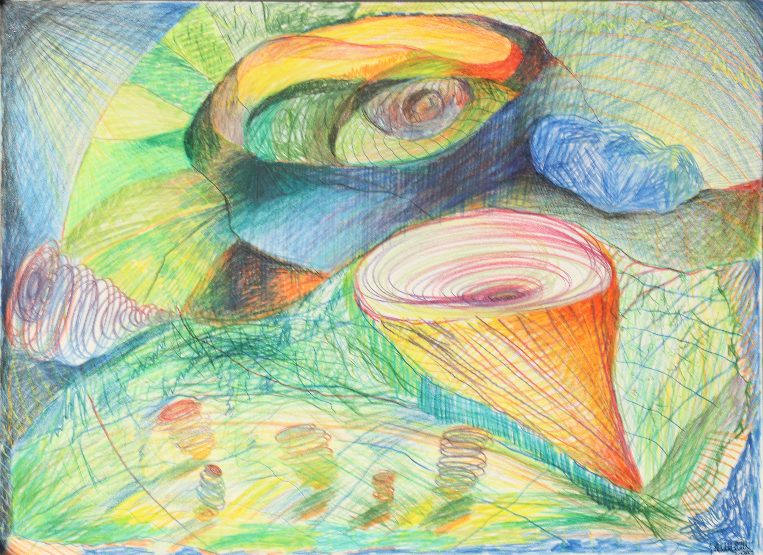 Patrick Lanneau, Paysage aux tourbillons Patrick Lanneau, Paysage aux tourbillons