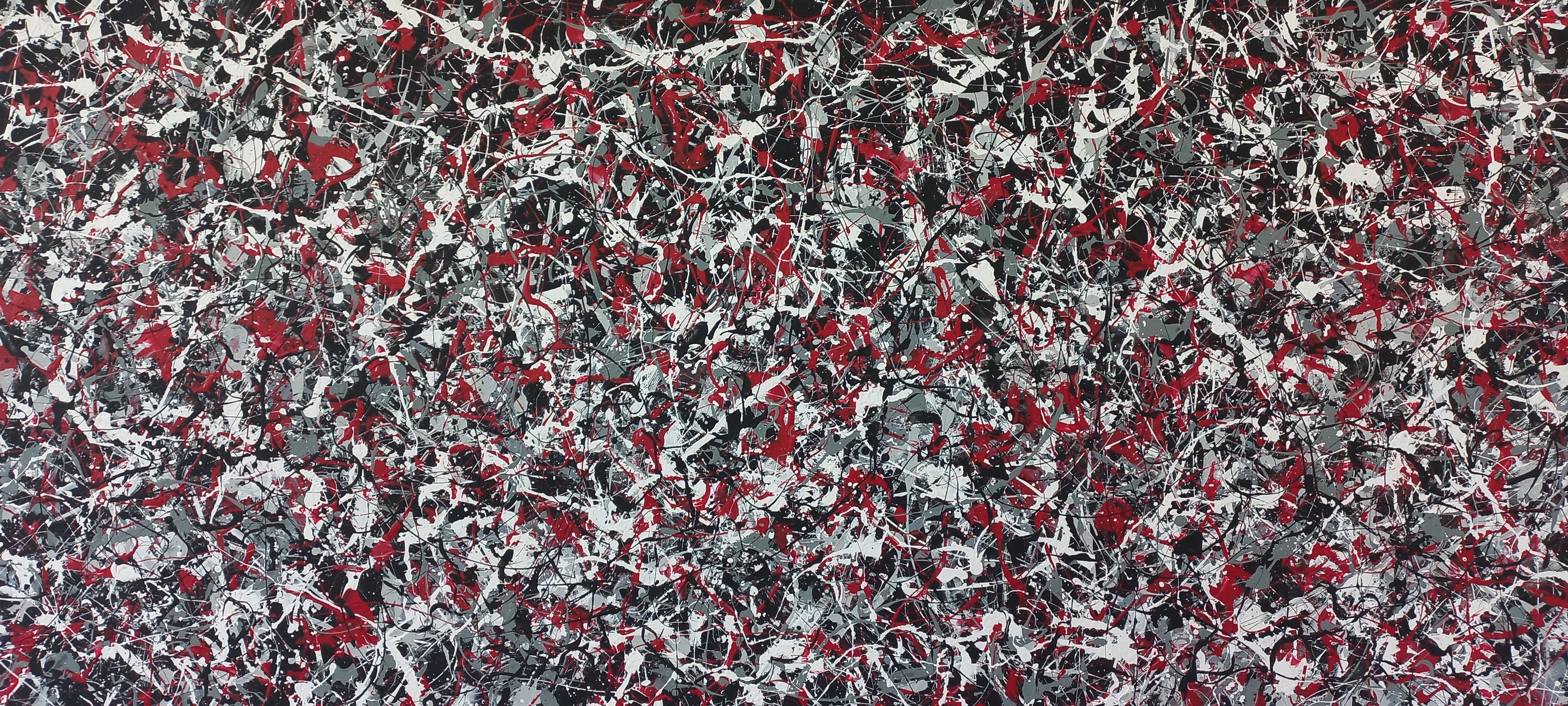 Max Yaskin, J. Pollock style acrylic Max Yaskin, J. Pollock style acrylic