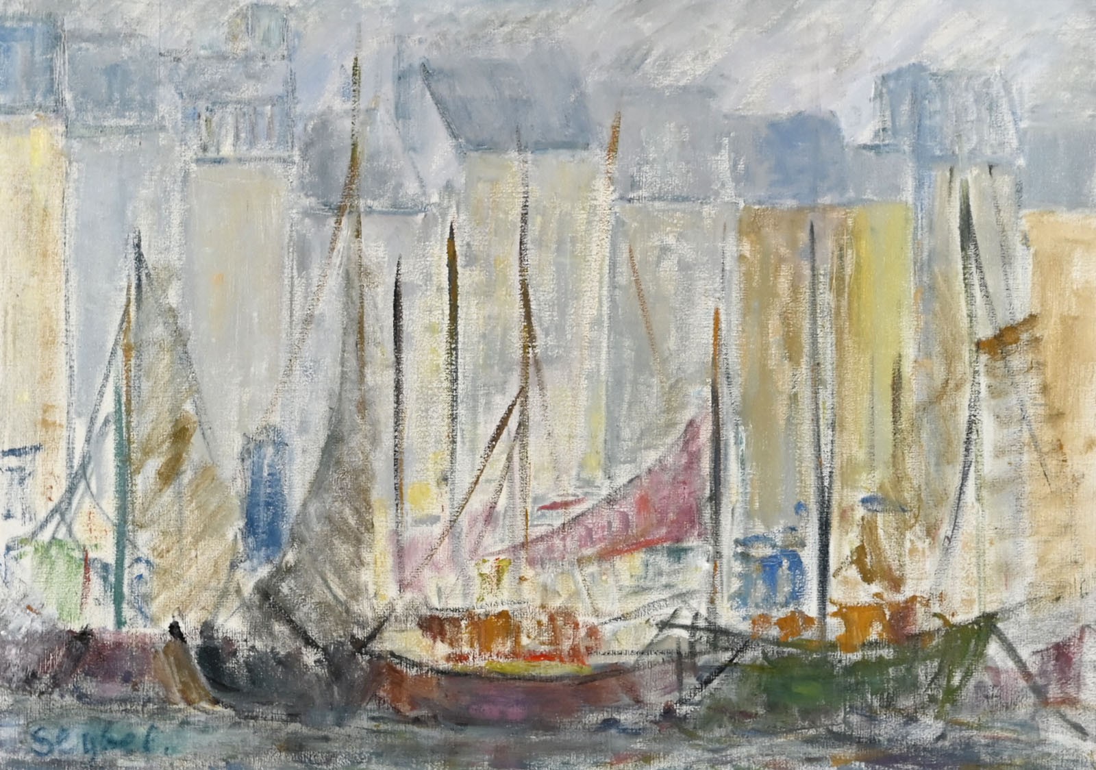 Lyne Seybel, Tempête à Honfleur Lyne Seybel, Tempête à Honfleur