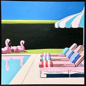 Painting, Two flamingos, Al Freno