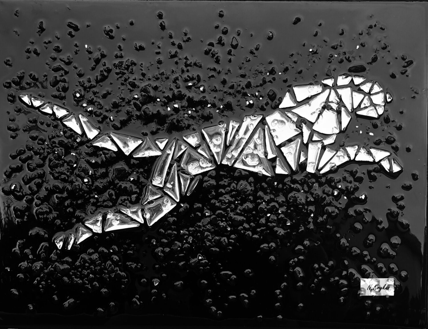 Nataliia Krykun, Mirror panther on black Nataliia Krykun, Mirror panther on black
