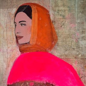 Painting, Woman with headscarf, Nicolle Menegaldo