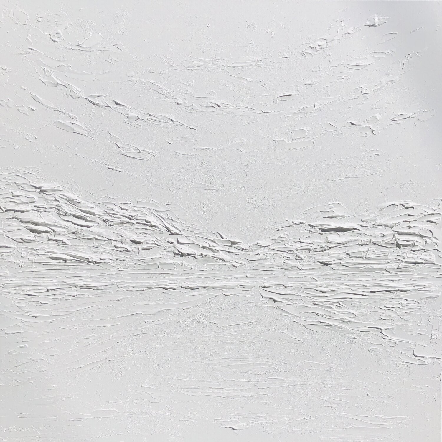 Nataliia Krykun, White landscape winter snow 3d textured objects cement Nataliia Krykun, White landscape winter snow 3d textured objects cement