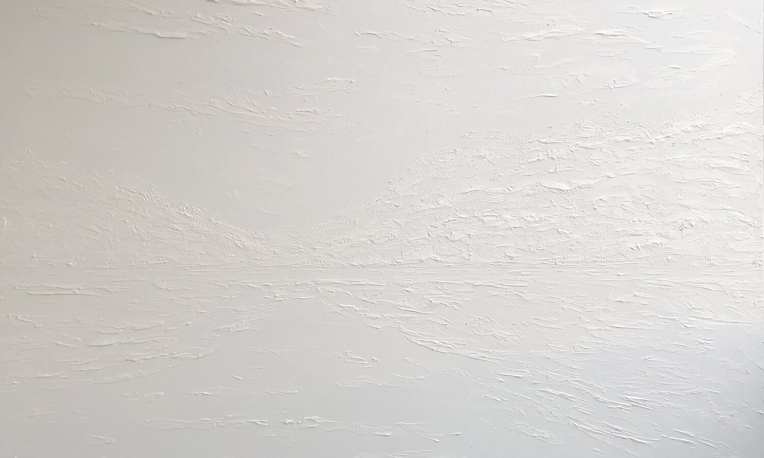 Nataliia Krykun, White sea minimalistic abstract seascape 3d cement Nataliia Krykun, White sea minimalistic abstract seascape 3d cement