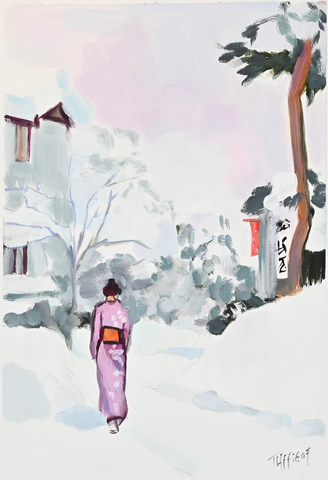 Fabienne Tuffigo, La japonaise sous la neige Fabienne Tuffigo, La japonaise sous la neige