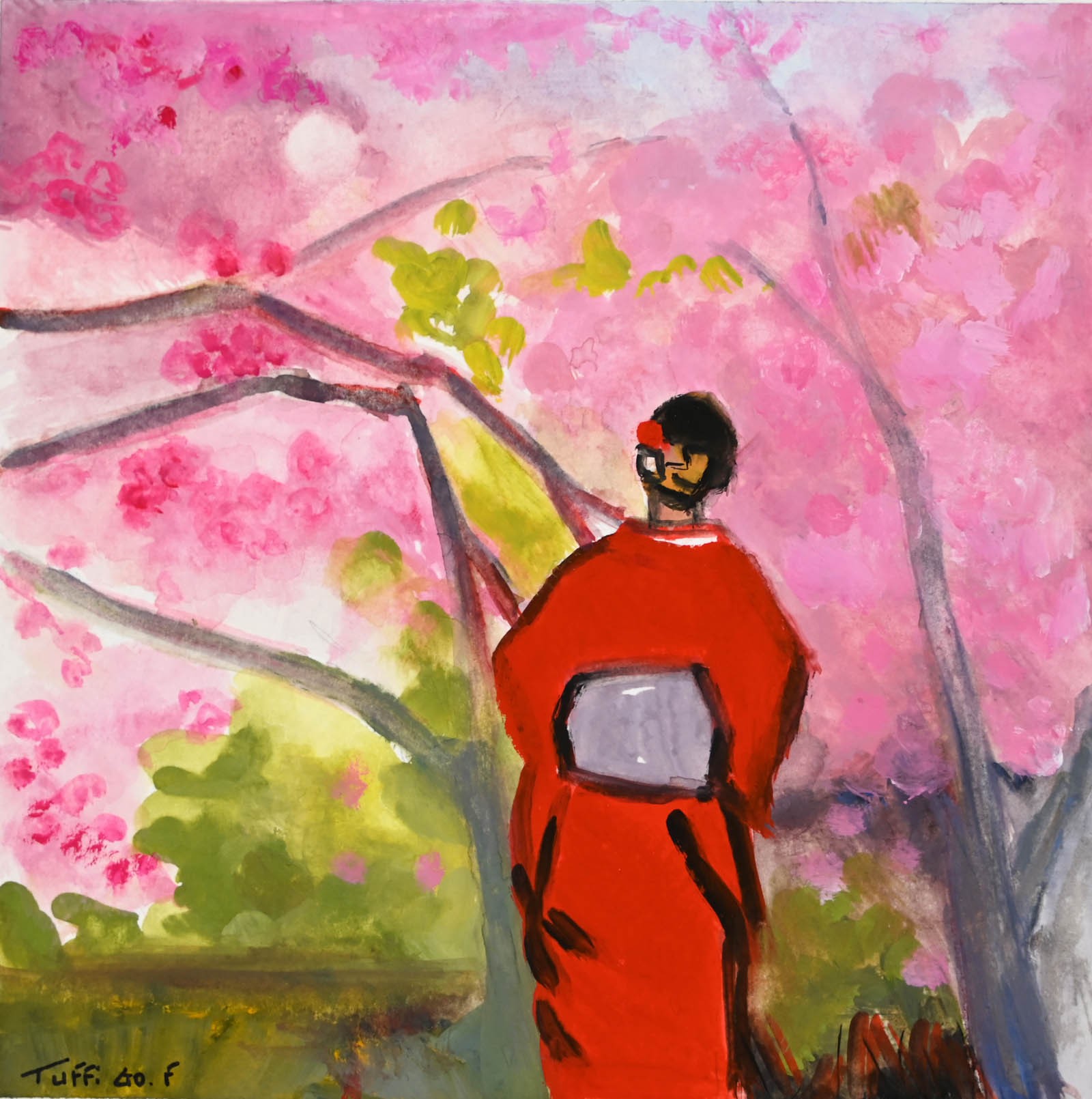 Fabienne Tuffigo, La japonaise sous un cerisier Fabienne Tuffigo, La japonaise sous un cerisier