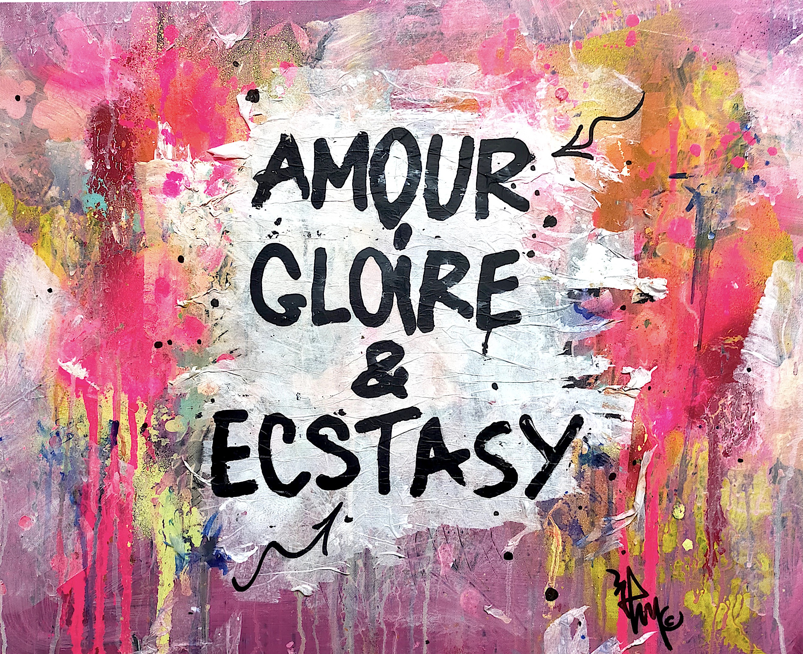 JP Malot, Amour, gloire & ecstasy. Tableau 62x54 cm (+ pack bonus) JP Malot, Amour, gloire & ecstasy. Tableau 62x54 cm (+ pack bonus)