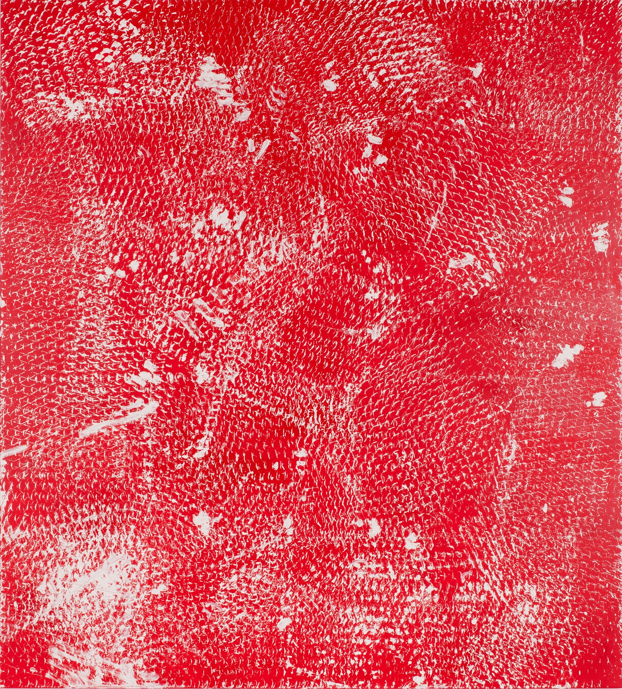 Clemens Wolf, Red and White I, Expanded Metal Painting Clemens Wolf, Red and White I, Expanded Metal Painting