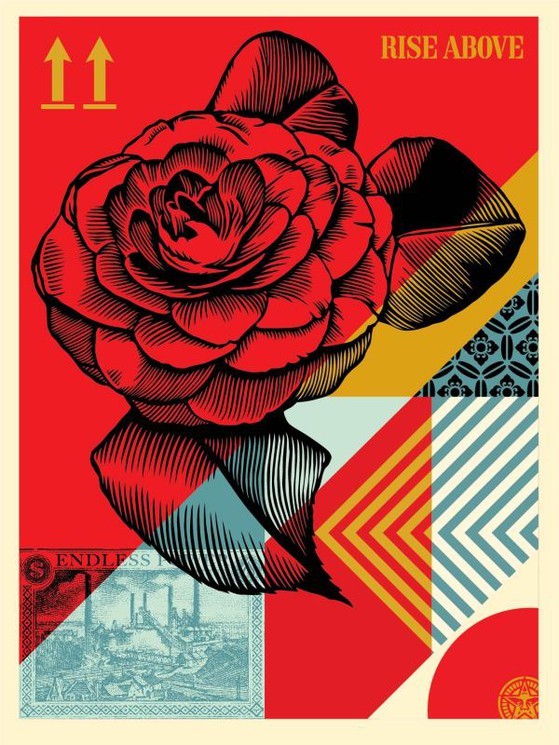 Shepard Fairey (Obey), Rise Above Flower Shepard Fairey (Obey), Rise Above Flower