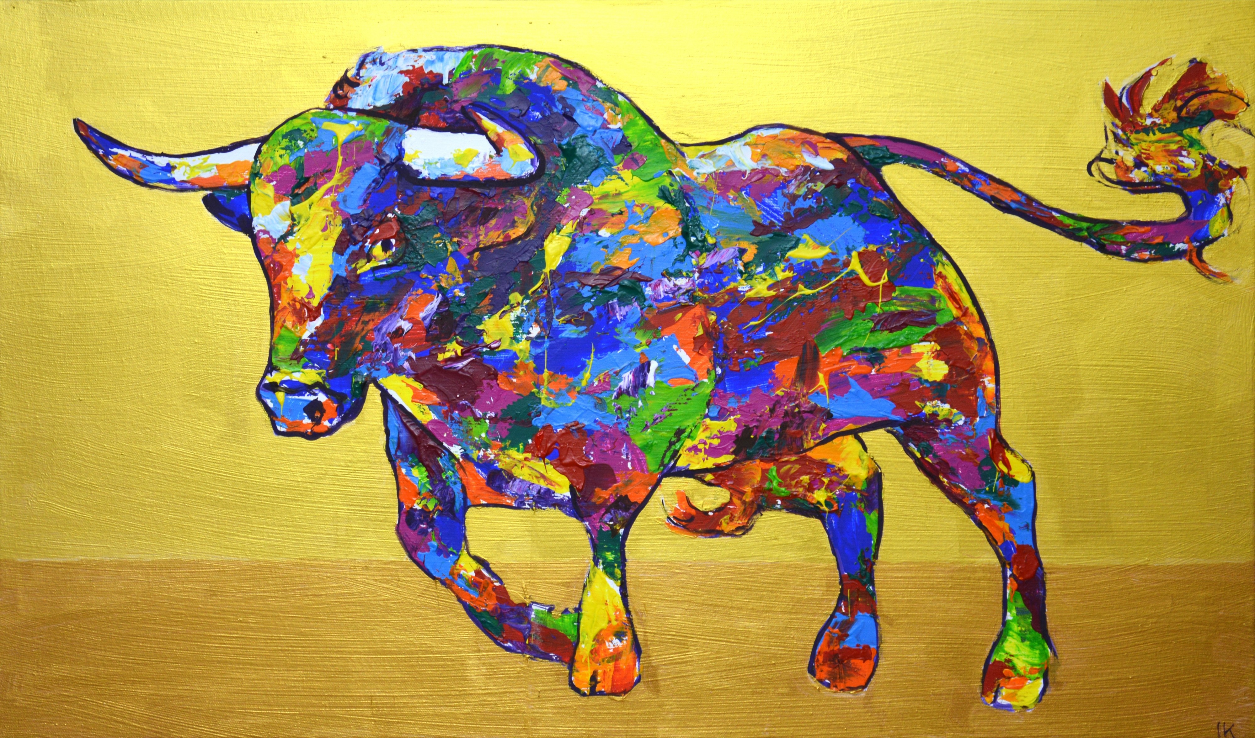 Iryna Kastsova, Bull on gold 3. Iryna Kastsova, Bull on gold 3.