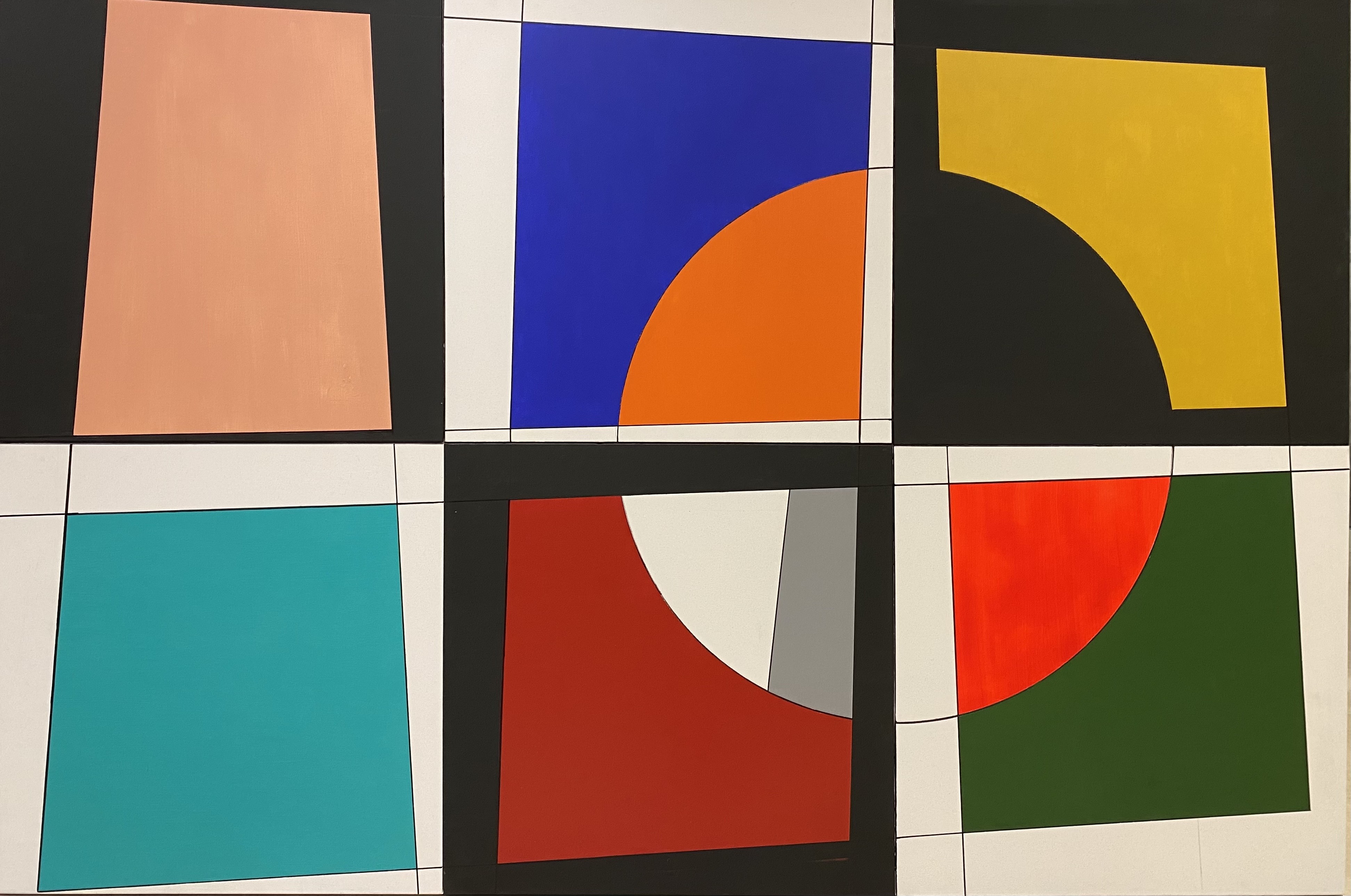 Jean-Pierre Rives, Abstraction géométrique grand format Jean-Pierre Rives, Abstraction géométrique grand format