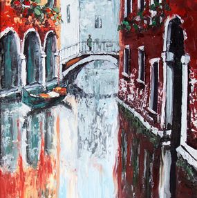Painting, Venise, le pont, Michèle Kaus