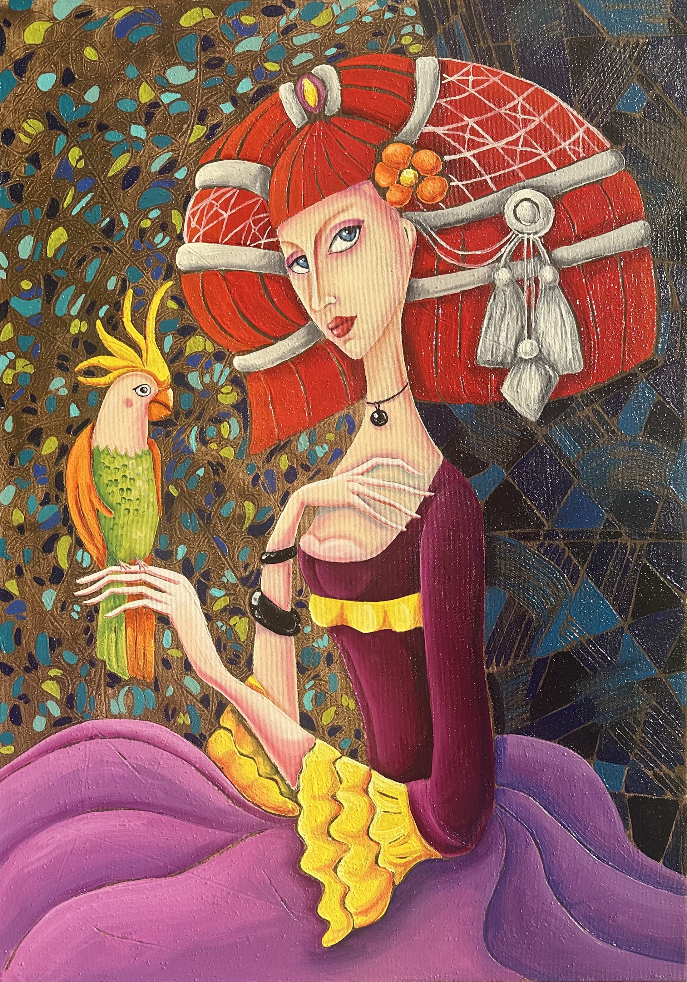 Anahit Mirijanyan, Girl with parrot Anahit Mirijanyan, Girl with parrot