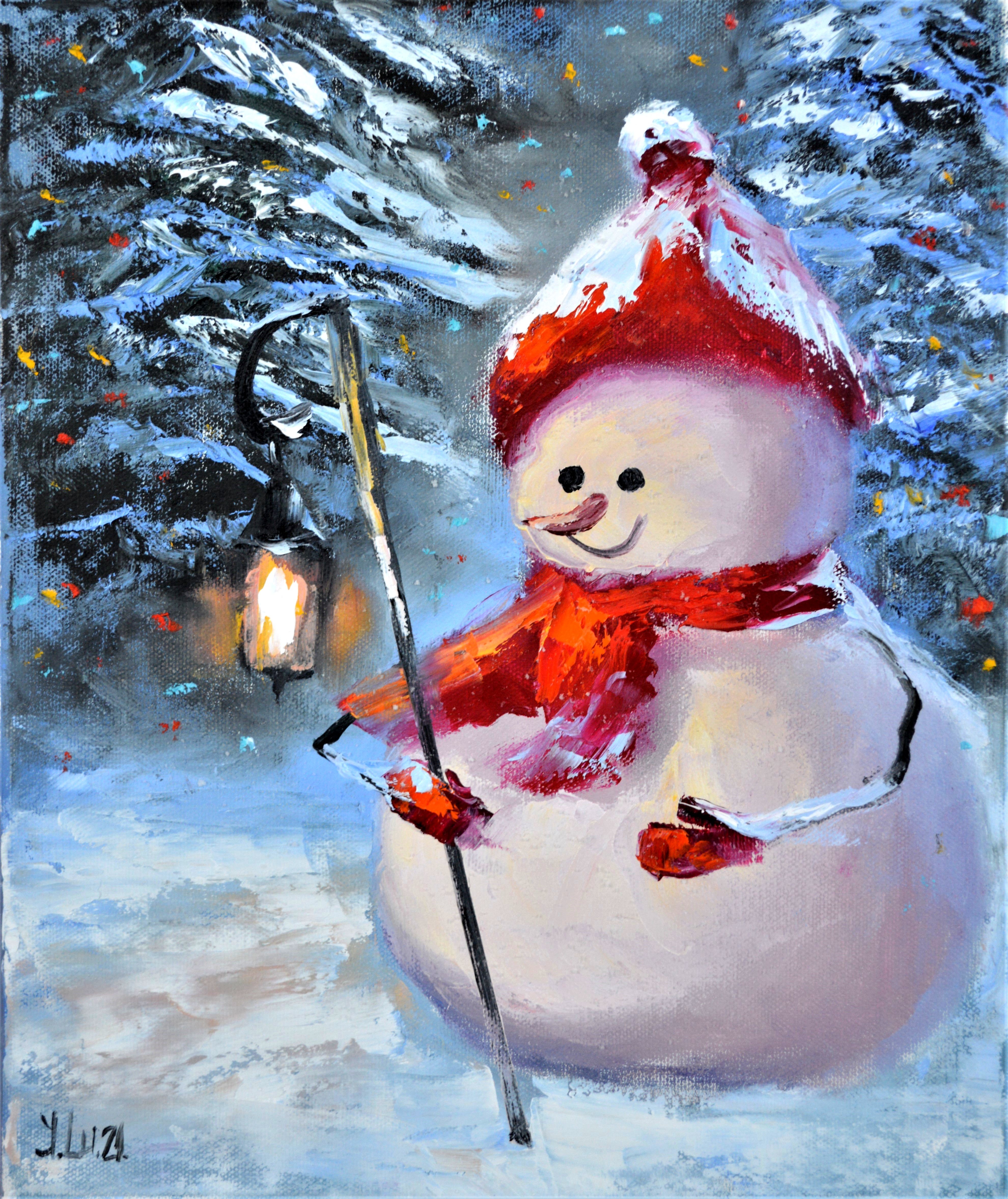 Elena Lukina, Snowman with a flashlight Elena Lukina, Snowman with a flashlight