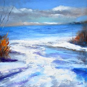 Gemälde, Winter coast, Elena Lukina