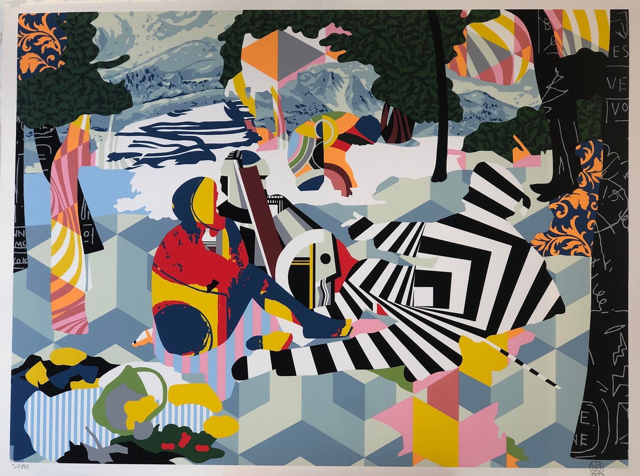 Speedy Graphito, Le Déjeuner sur l'herbe, sérigraphie originale Speedy Graphito, Le Déjeuner sur l'herbe, sérigraphie originale