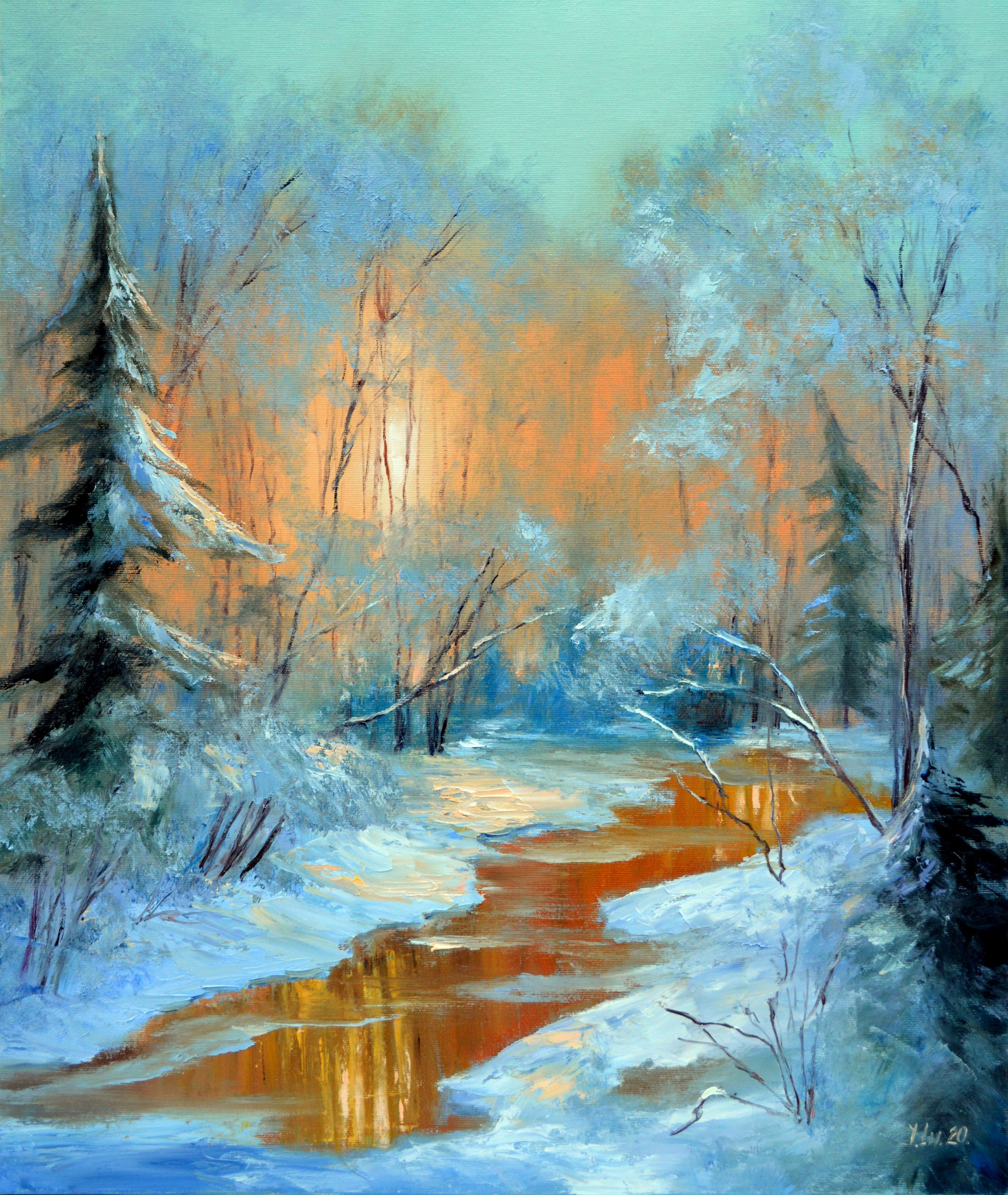 Elena Lukina, Christmas evening in the forest Elena Lukina, Christmas evening in the forest
