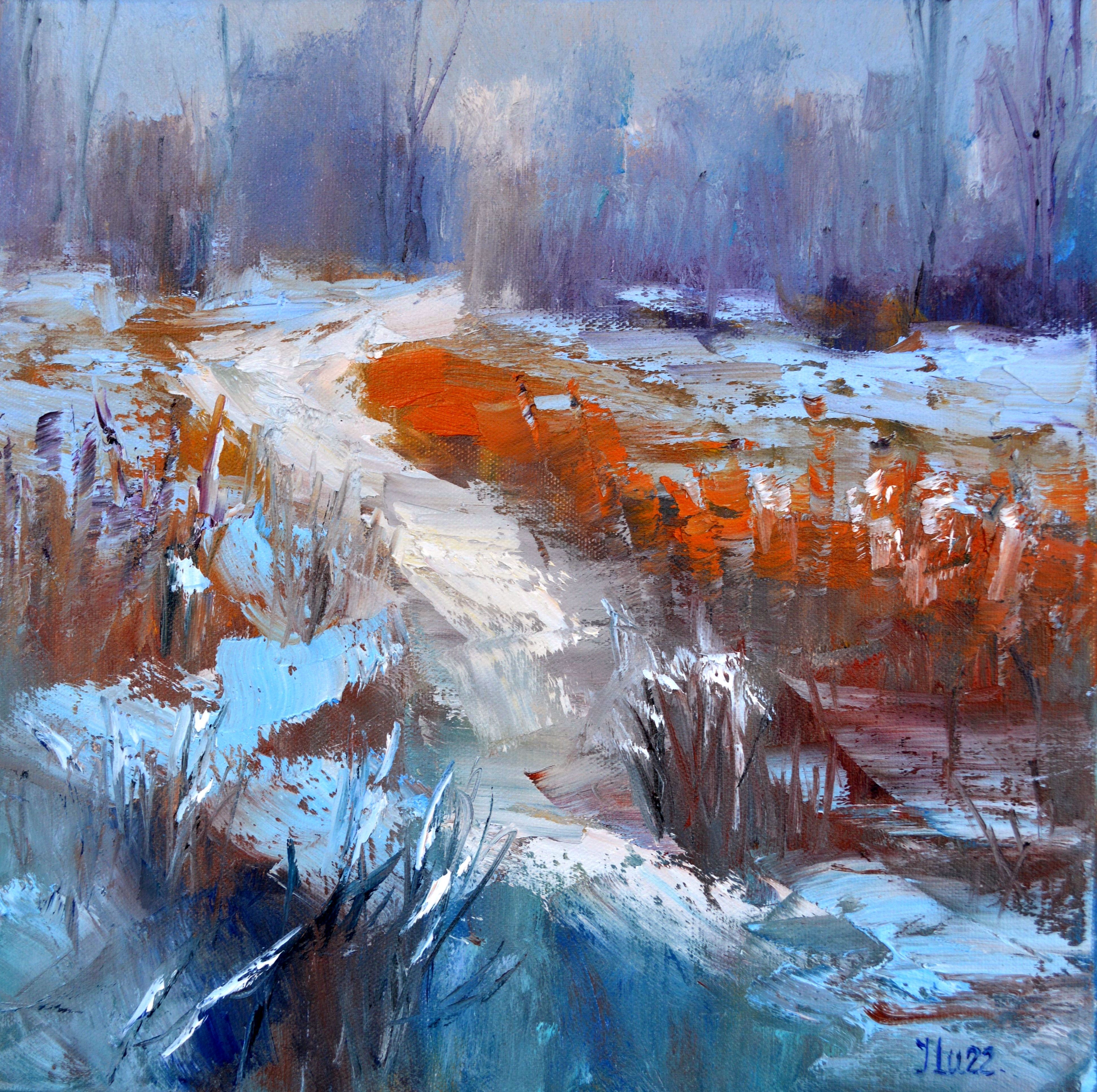Elena Lukina, Winter sketch Path to the river Elena Lukina, Winter sketch Path to the river