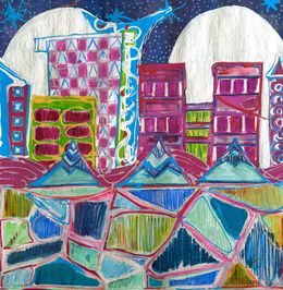 Gemälde, Ma Ville Fantaisie n°12, Karine Taïlamé