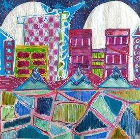 Gemälde, Ma Ville Fantaisie n°12, Karine Taïlamé