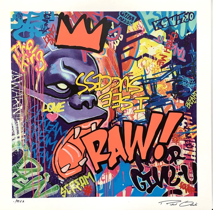 Richard Orlinski, Raw Orange, Epreuve d'artiste Richard Orlinski, Raw Orange, Epreuve d'artiste