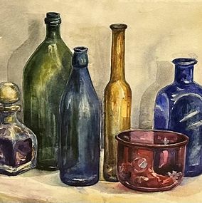 Zeichnungen, Still Life With Bottles, Dali Nazarishvili