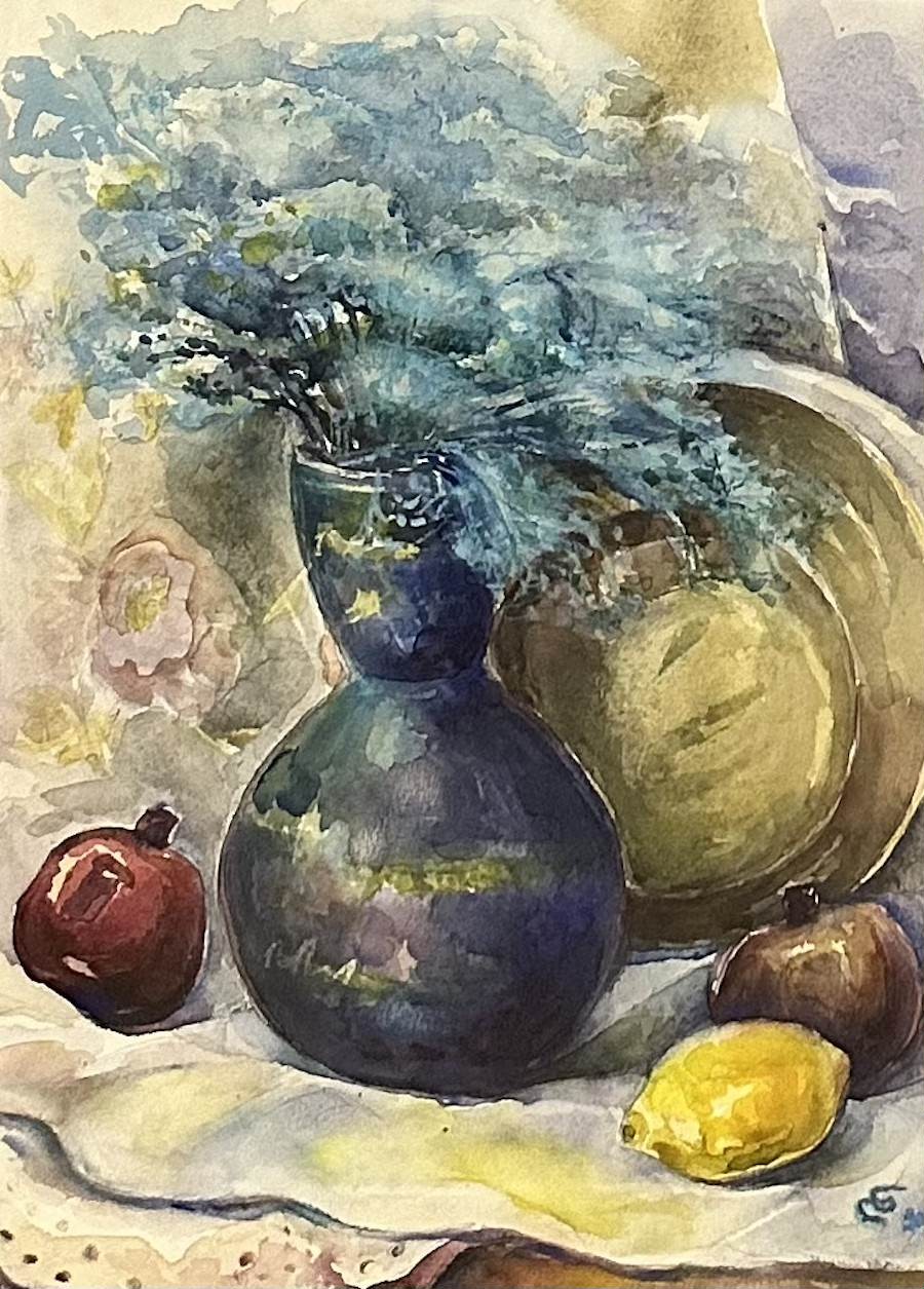 Dali Nazarishvili, Still Life With Lemon Dali Nazarishvili, Still Life With Lemon