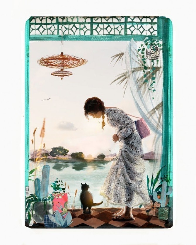 Sophie Griotto, La fille et le chat Sophie Griotto, La fille et le chat