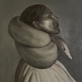 Gemälde, Serpiente en el cuello, Javier Artica