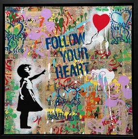 Girl with balloon x Follow your heart x PopArt, Koen Betjes