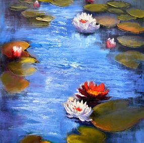 Gemälde, Sunny pond, Elena Lukina