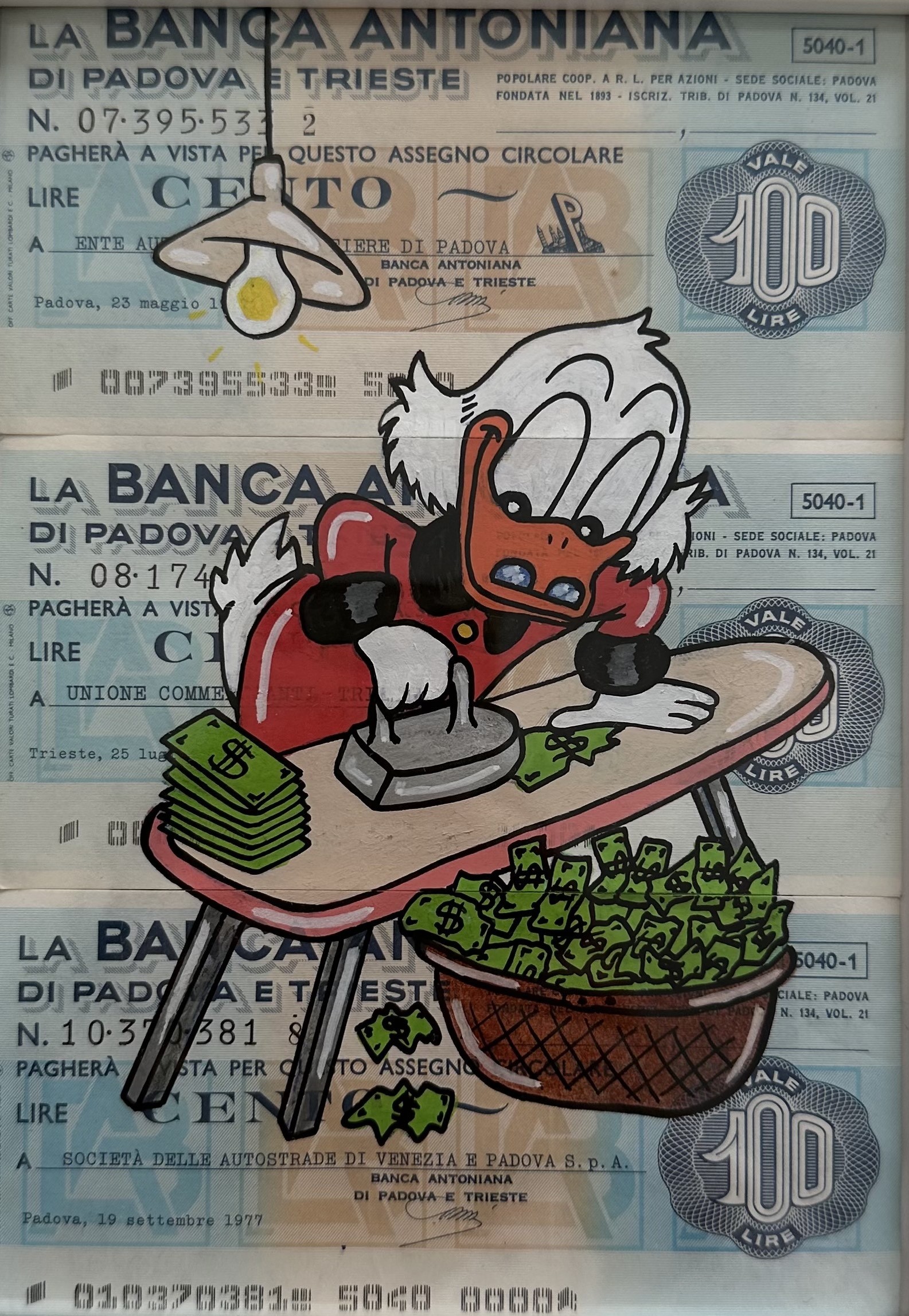 Crys, Uncle Scrooge on check Crys, Uncle Scrooge on check