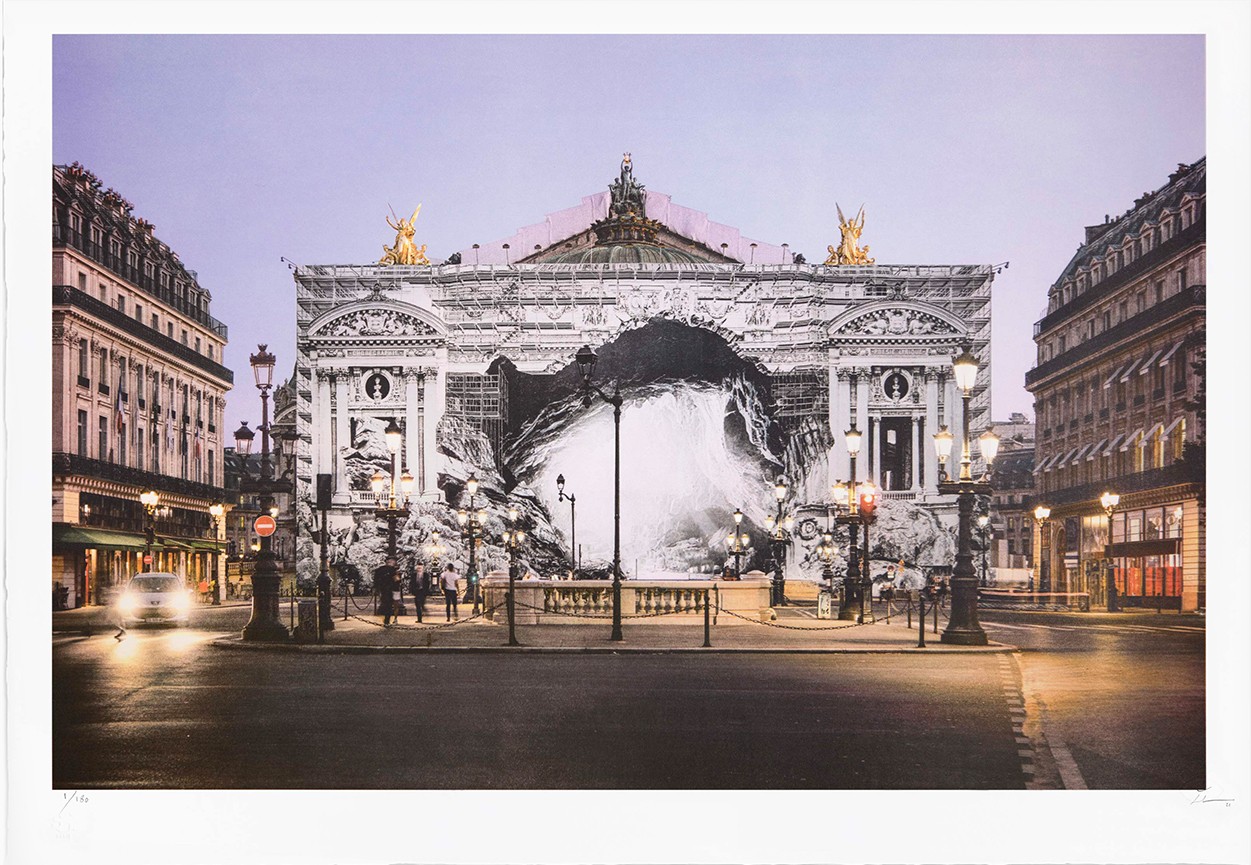 JR, Retour à la Caverne - Acte I, 7 septembre 2023, 06h52, Palais Garnier, Paris, France, 2023 JR, Retour à la Caverne - Acte I, 7 septembre 2023, 06h52, Palais Garnier, Paris, France, 2023