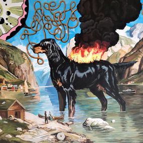 Pintura, Perros on fire (7), Óscar Seco