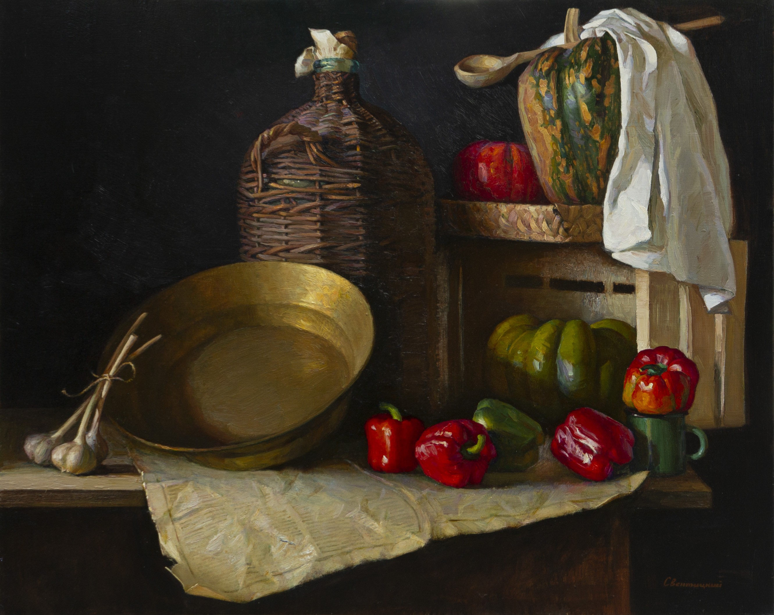 Igor Sventitski, Still life with peppers Igor Sventitski, Still life with peppers