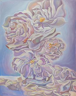 Gemälde, White orchids, Olga Volna