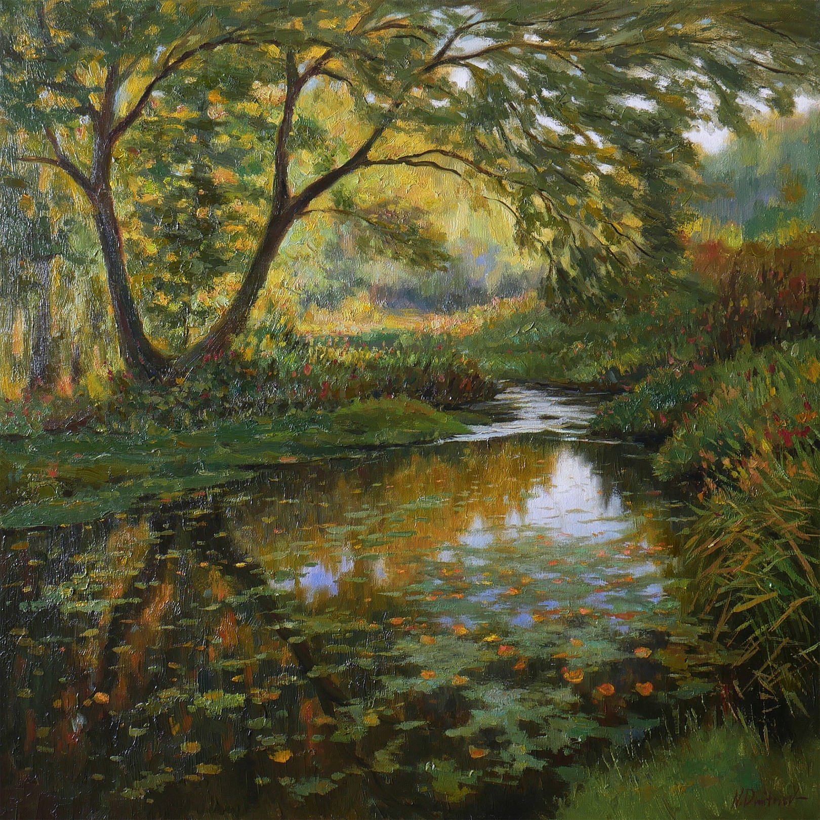 Nikolay Dmitriev, Autumn mood - autumn landscape painting Nikolay Dmitriev, Autumn mood - autumn landscape painting