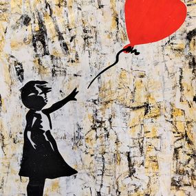 Love and hope (gold) a tribute to Banksy, Dr. Love