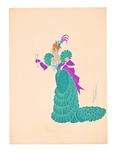 Erte Tirtoff, Chanteuse Légère pour El Val Sonada. Erte Tirtoff, Chanteuse Légère pour El Val Sonada.