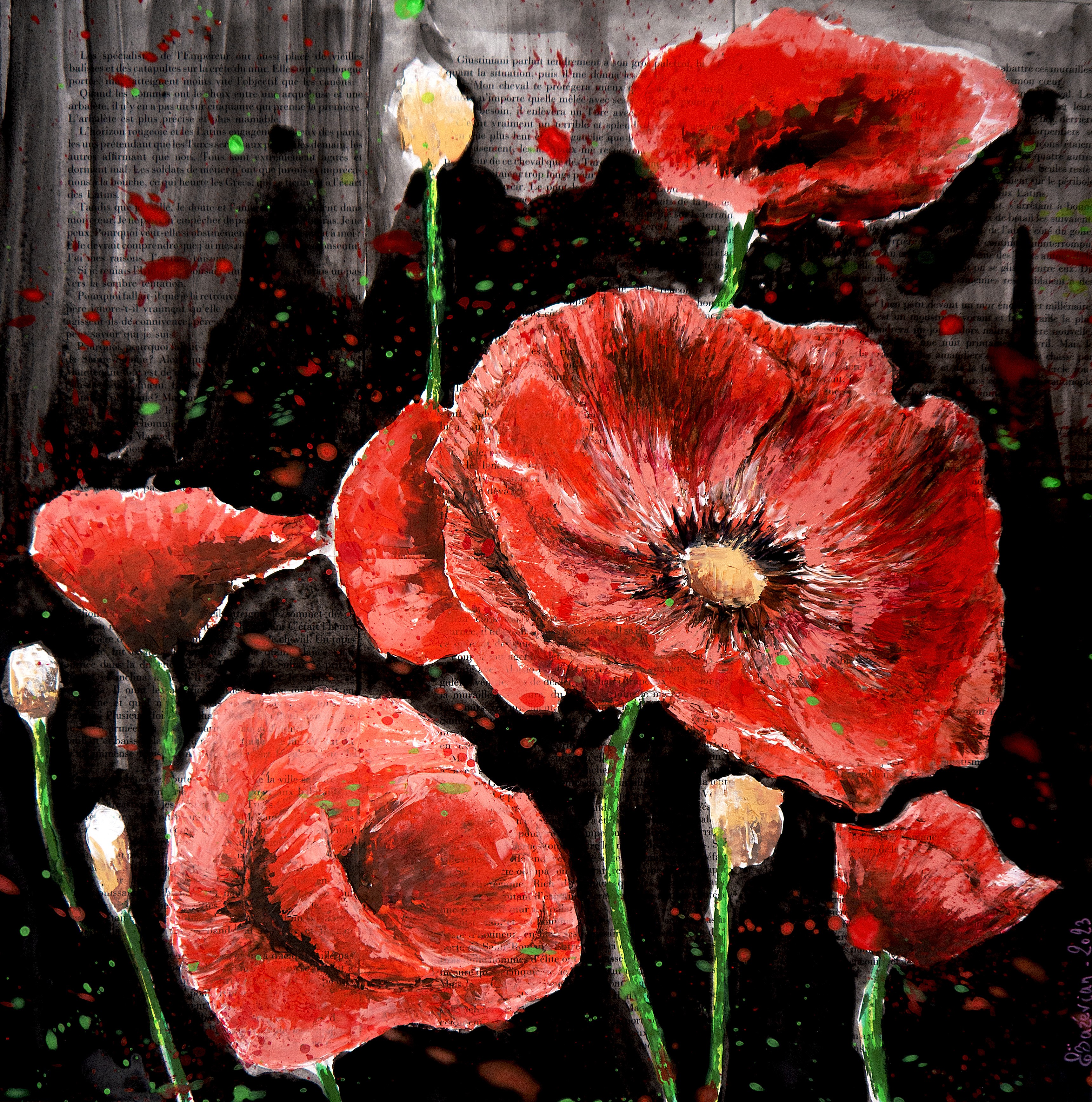 Bazévian Delacapucinière, French School - Poppy Starwars - Flower Bazévian Delacapucinière, French School - Poppy Starwars - Flower