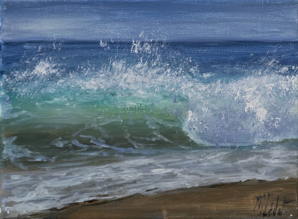 Marie-Joëlle Cédat, Beau temps n°6 - Paysage marin et le tumulte de la mer Marie-Joëlle Cédat, Beau temps n°6 - Paysage marin et le tumulte de la mer