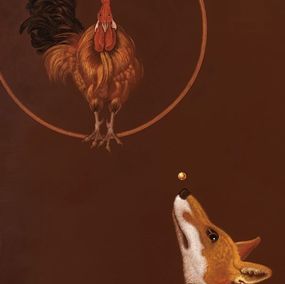 Painting, Le coq et le renard, Lukas Kandl