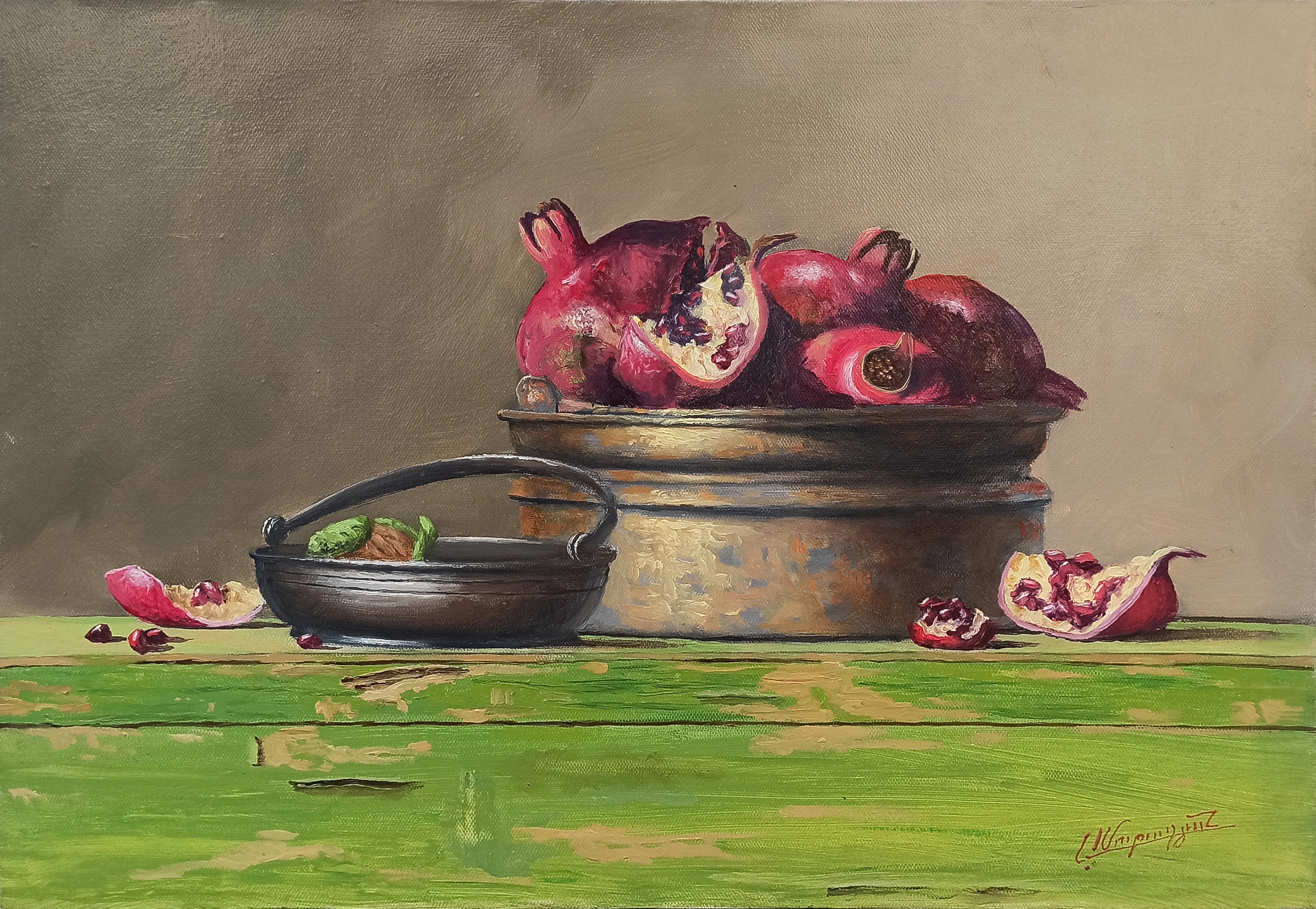 Arayik Murdaynan, Still life with pomegranates Arayik Murdaynan, Still life with pomegranates