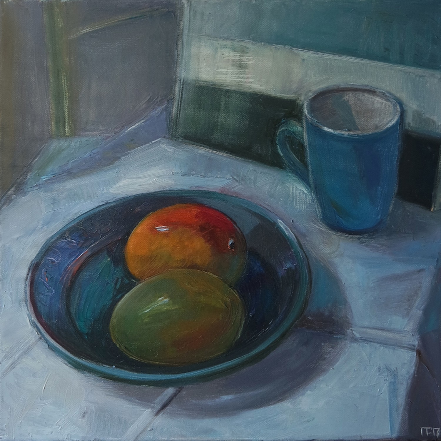 Galya Popova, Etude with a blue book Galya Popova, Etude with a blue book
