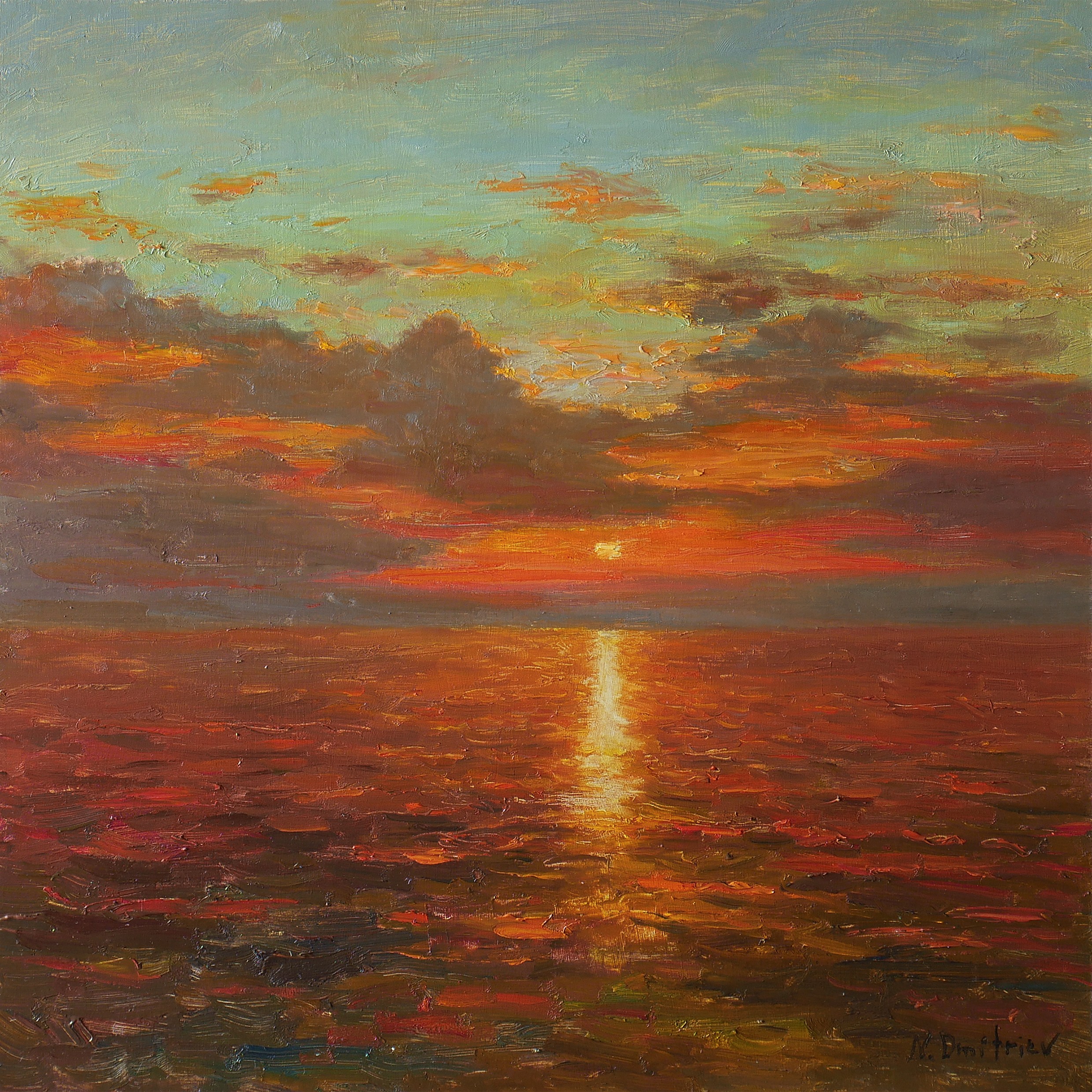 Nikolay Dmitriev, Bright Sunset Over The Sea Nikolay Dmitriev, Bright Sunset Over The Sea