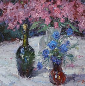 Painting, Cornflowers and Phloxes, Yuriy Demiyanov
