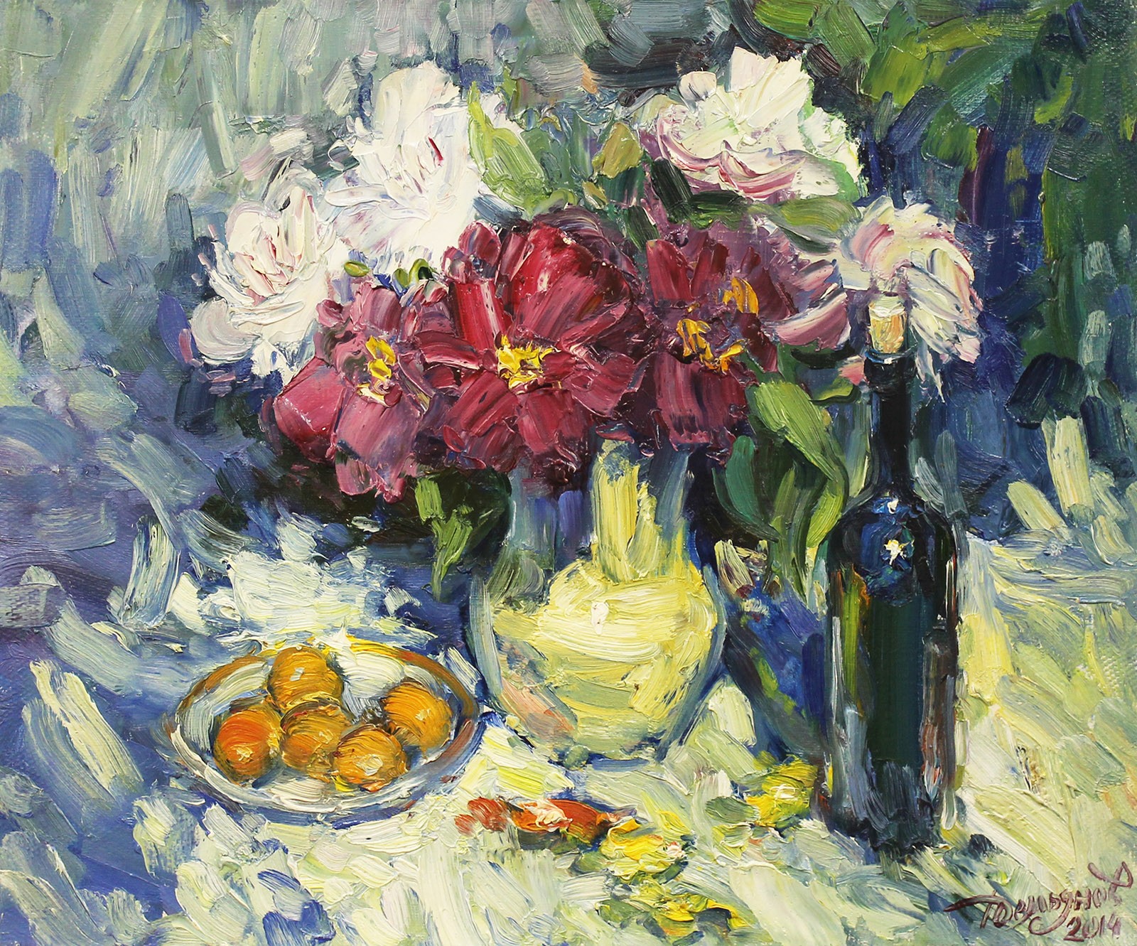 Yuriy Demiyanov, Peonies and Apricots Yuriy Demiyanov, Peonies and Apricots