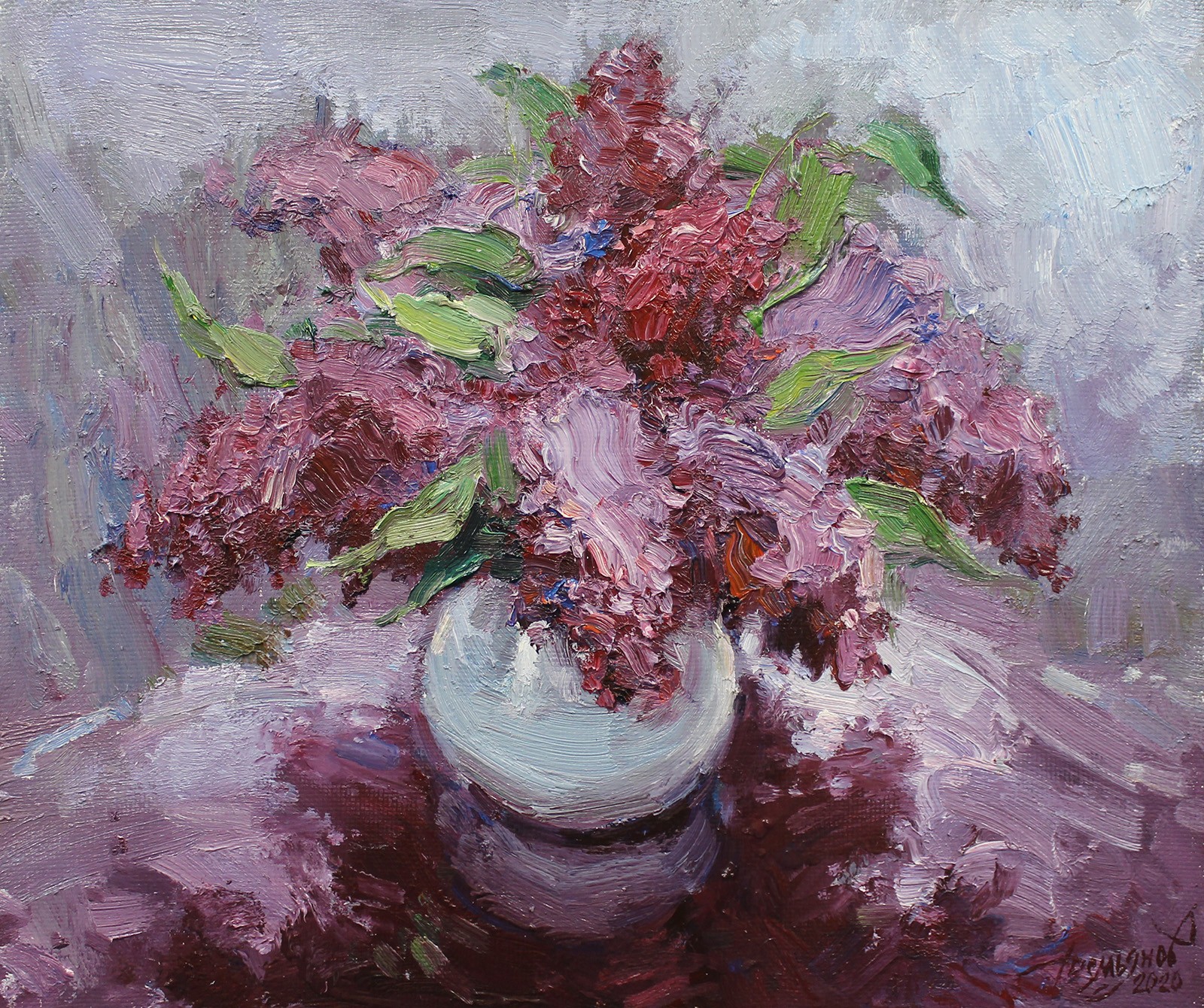 Yuriy Demiyanov, Lilacs on a Table Yuriy Demiyanov, Lilacs on a Table