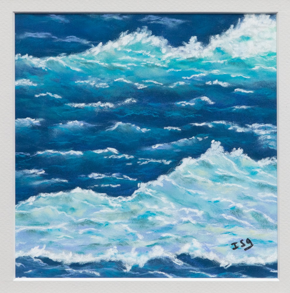 Isabelle Alberge, Bleu - Paysage marin et le tumulte de la mer Isabelle Alberge, Bleu - Paysage marin et le tumulte de la mer