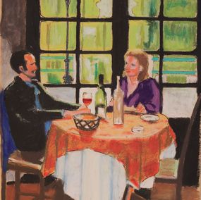 Fine Art Drawings, N° 373  A l'auberge, l'hiver., R. Cavalié
